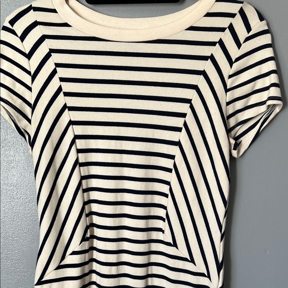 Montreau Women’s Striped Nautical Short Sleeve Mini Geometric PatternDressLarge - Picture 4 of 6